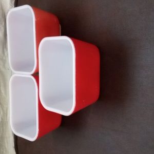 Vintage Pyrex Red Mini Hostess Dip Bowls